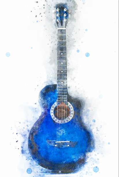MF064 Wall décor art photographic oil on canvas pop art guitar